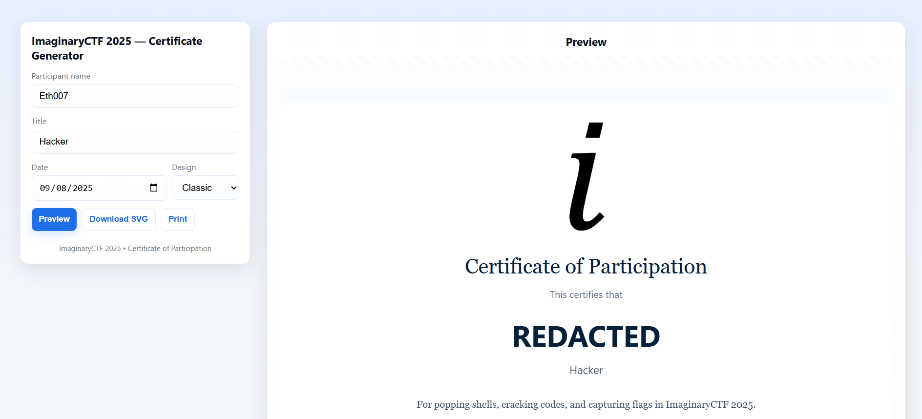 The name is redacted