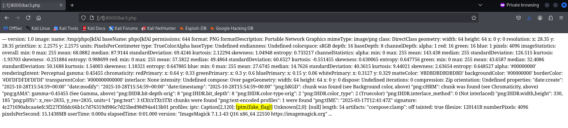 The fake flag has been located